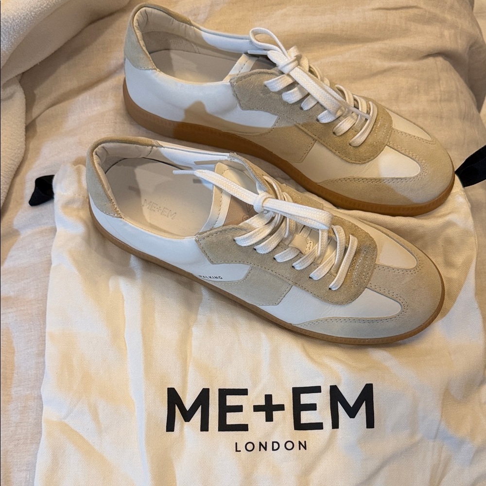 ME+EM  Cream and White Sneakers brand new